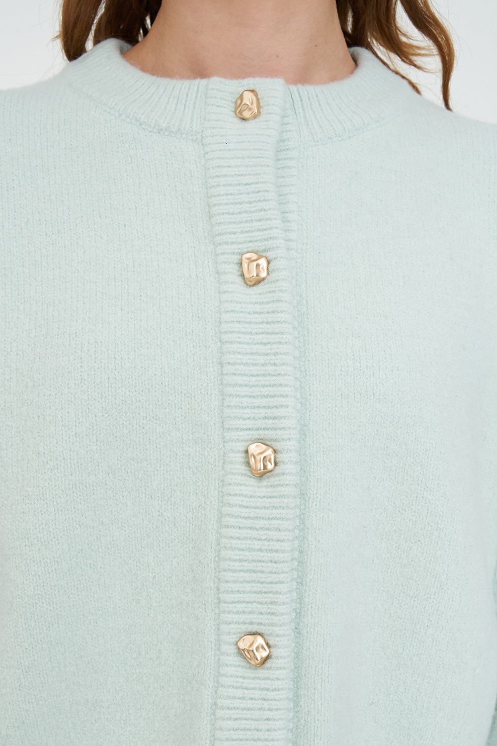 HUFFER ELLE CROP CARDIGAN - MINT - THE VOGUE STORE