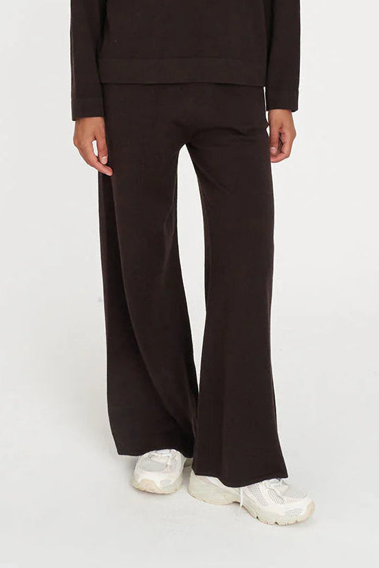 HUFFER MERINO LOUNGE PANT - CHESTNUT - THE VOGUE STORE