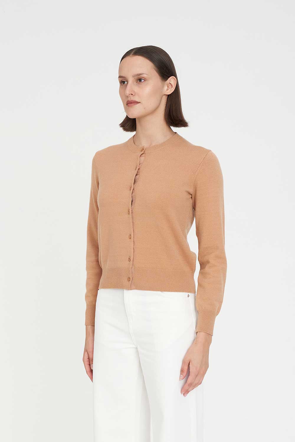 HUFFER CLASSIC BUTTON UP CARDIGAN - CAMEL - THE VOGUE STORE