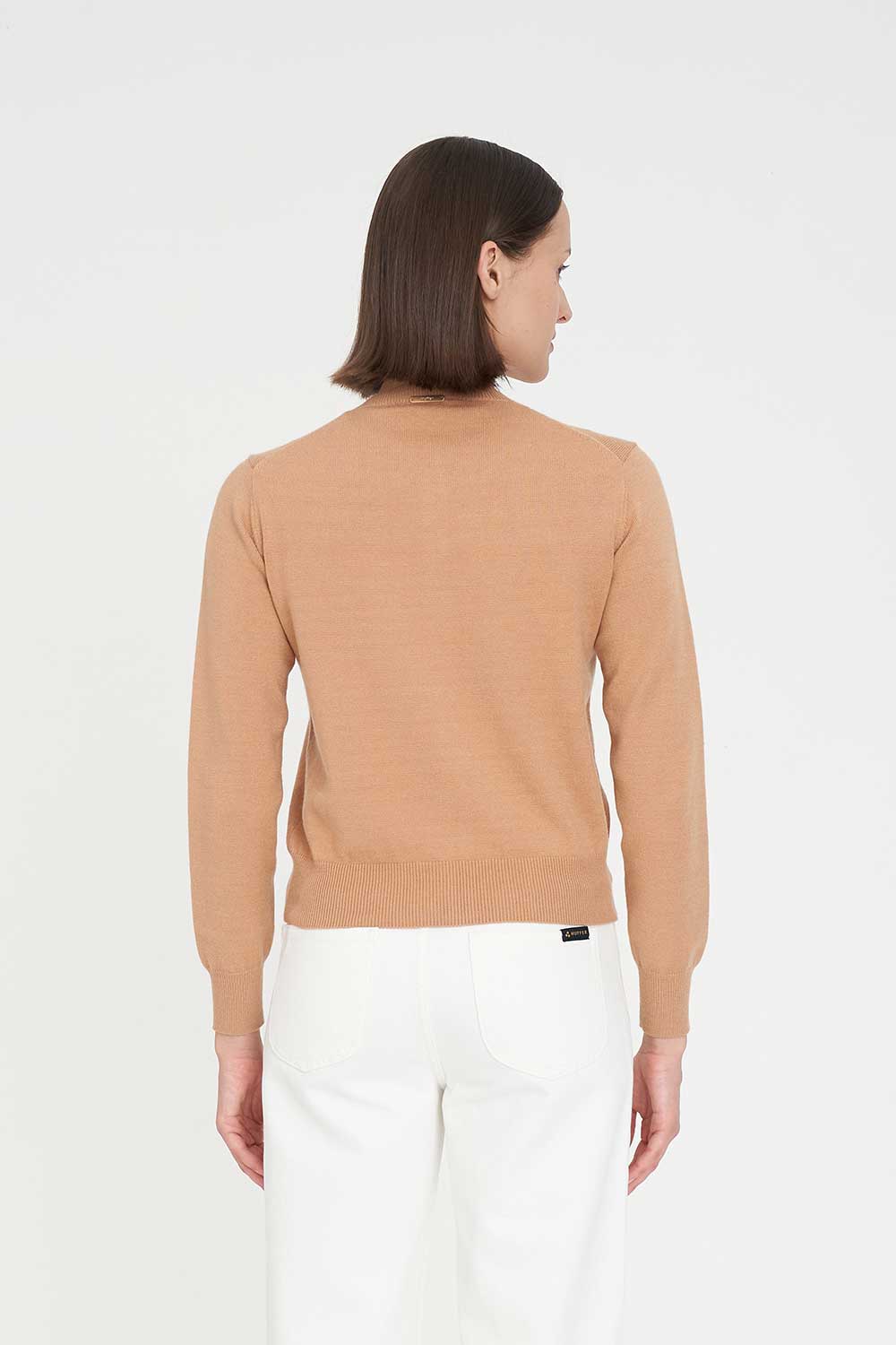 HUFFER CLASSIC BUTTON UP CARDIGAN - CAMEL - THE VOGUE STORE