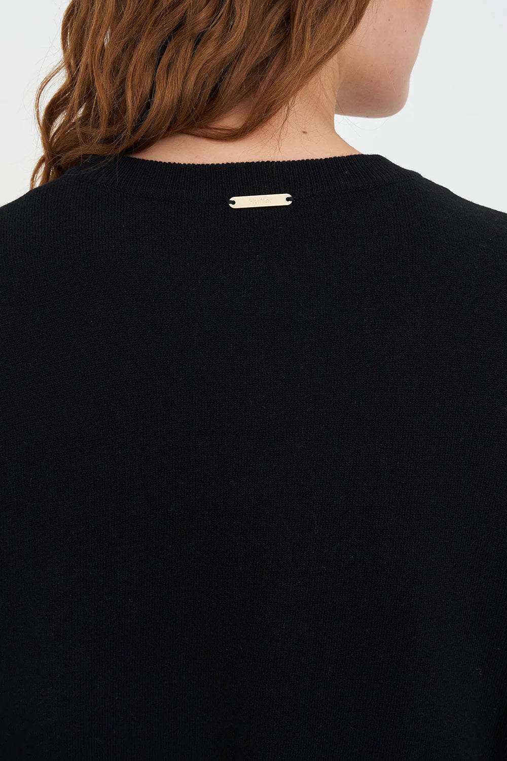 HUFFER MERINO BELLA CROP KNIT - BLACK - THE VOGUE STORE