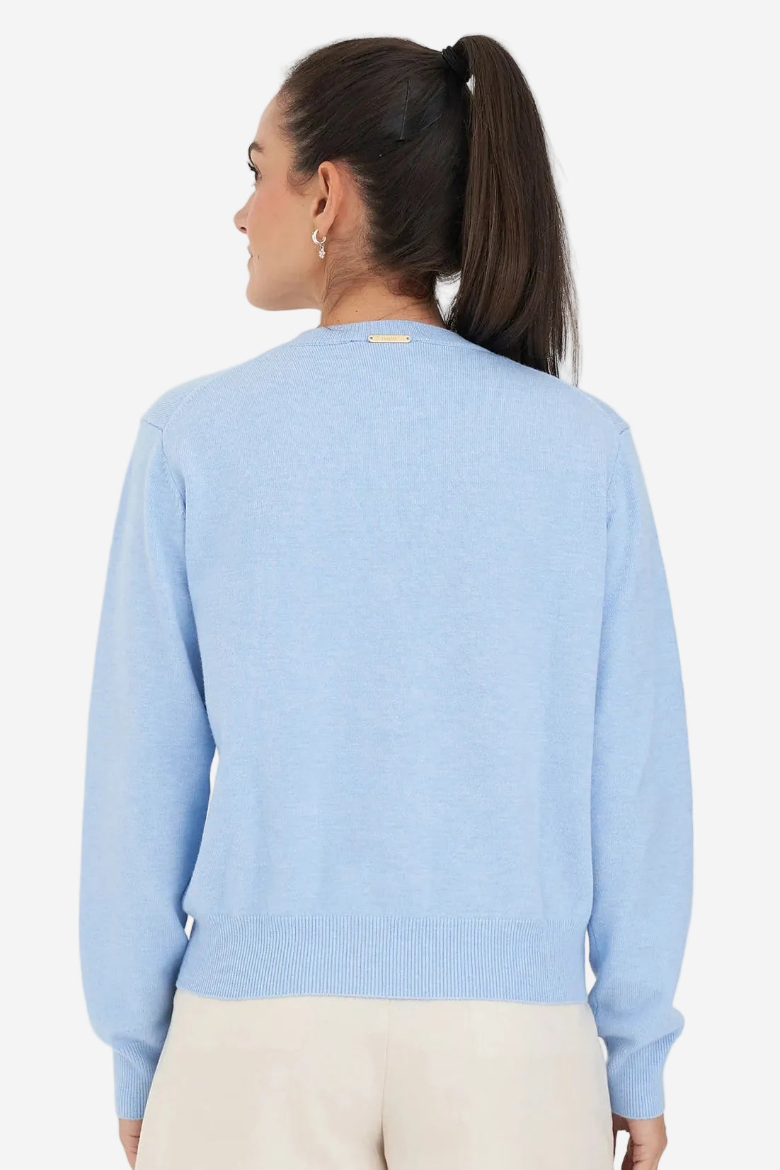 HUFFER CLASSIC BUTTON UP CARDIGAN - LIGHT BLUE - THE VOGUE STORE