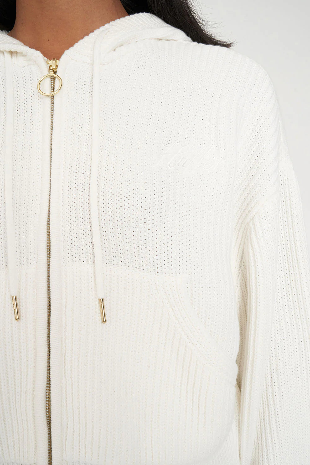 HUFFER SIGNATURE KNIT HOOD - CHALK - THE VOGUE STORE