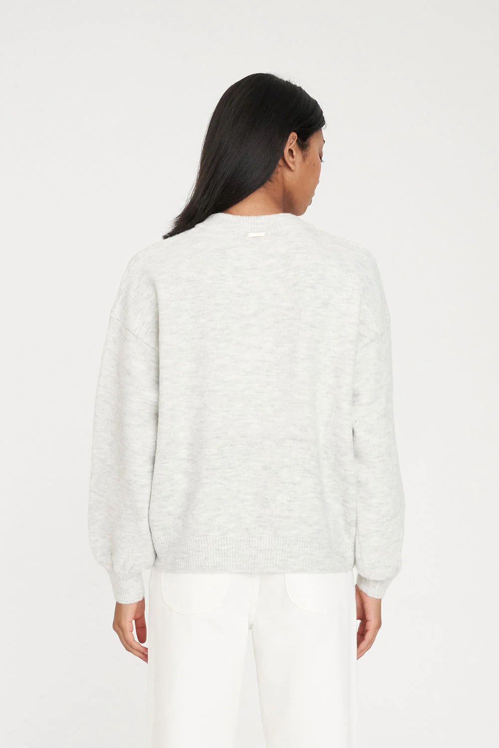 HUFFER KENDALL CARDIGAN - SILVER MARLE - THE VOGUE STORE
