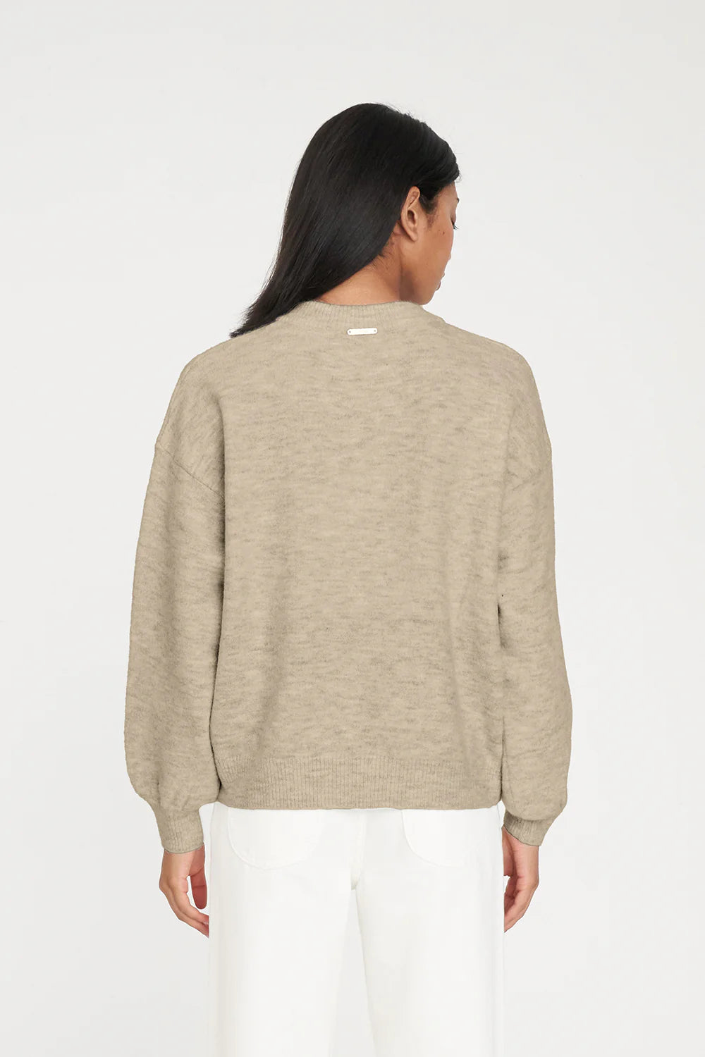 HUFFER KENDALL CARDIGAN - OAT MARLE - THE VOGUE STORE
