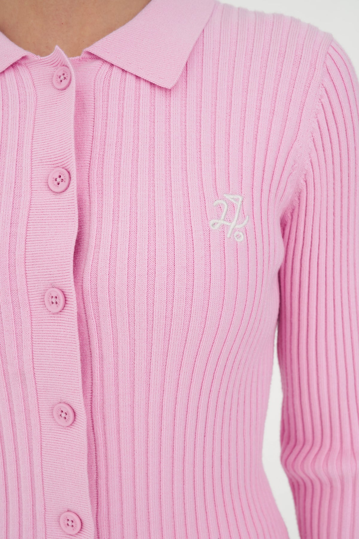 HUFFER FIELDS RIB CARDIGAN - CAMELLIA - THE VOGUE STORE