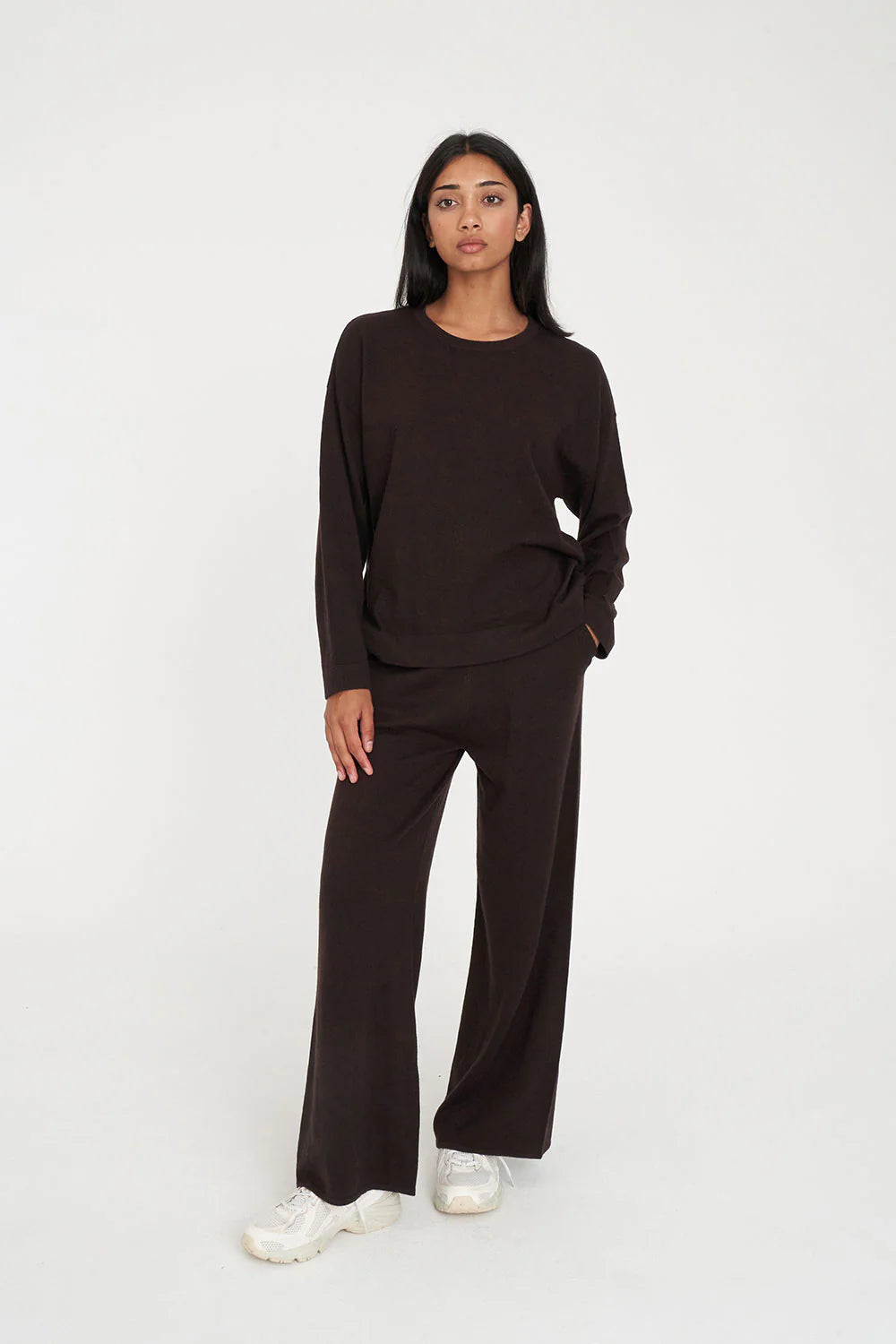 HUFFER MERINO LOUNGE PANT - CHESTNUT - THE VOGUE STORE