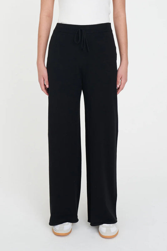 HUFFER CRUISE KNIT PANT - BLACK - THE VOGUE STORE