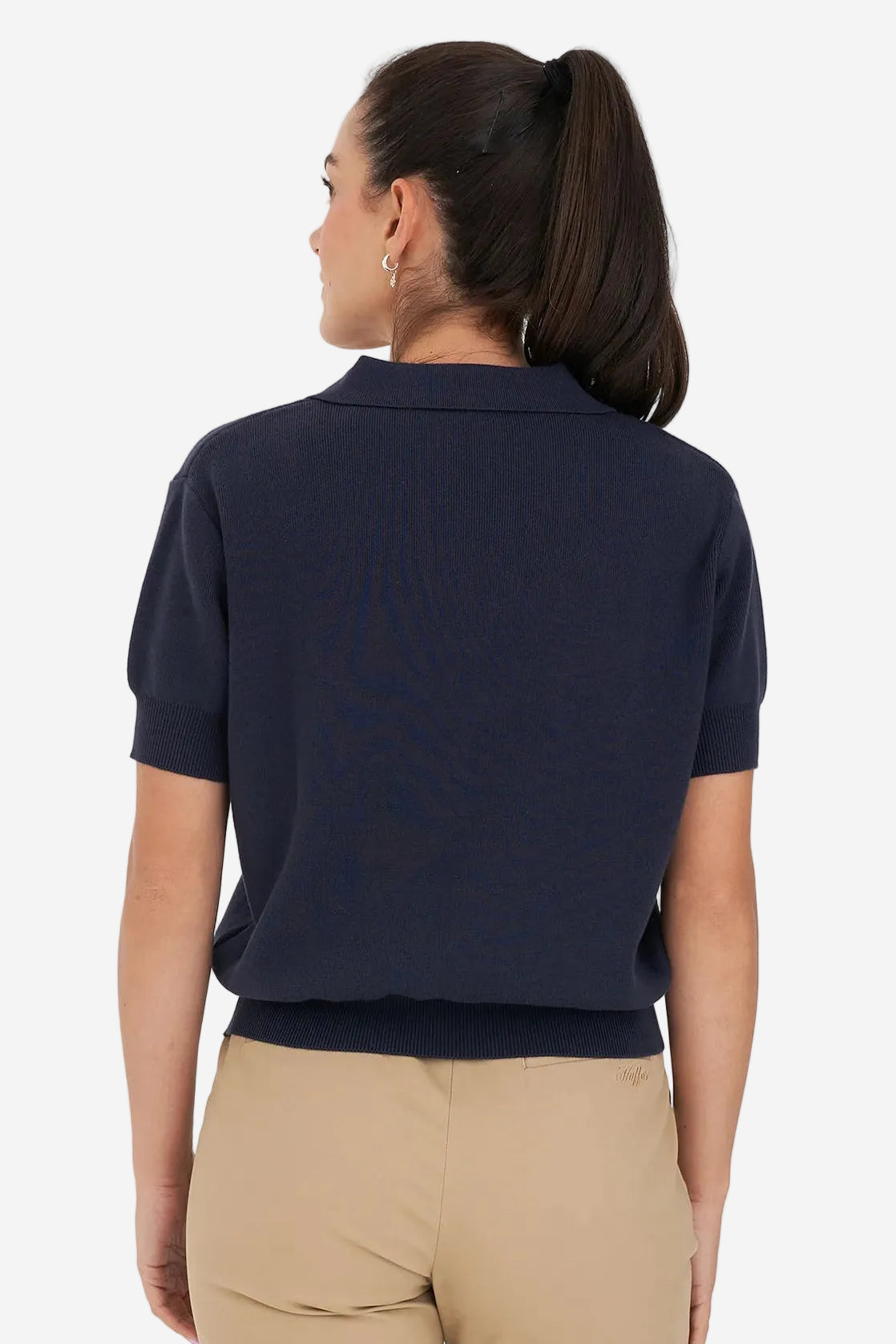HUFFER CLASSIC SS KNIT POLO - NAVY - THE VOGUE STORE