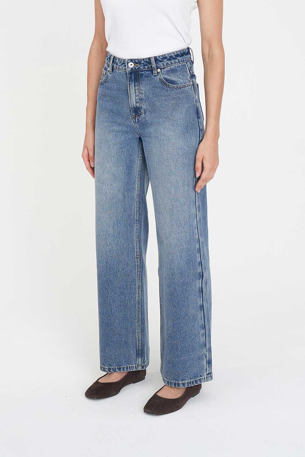 HUFFER STRAIGHT TALKER JEAN - CANYON BLUE - THE VOGUE STORE