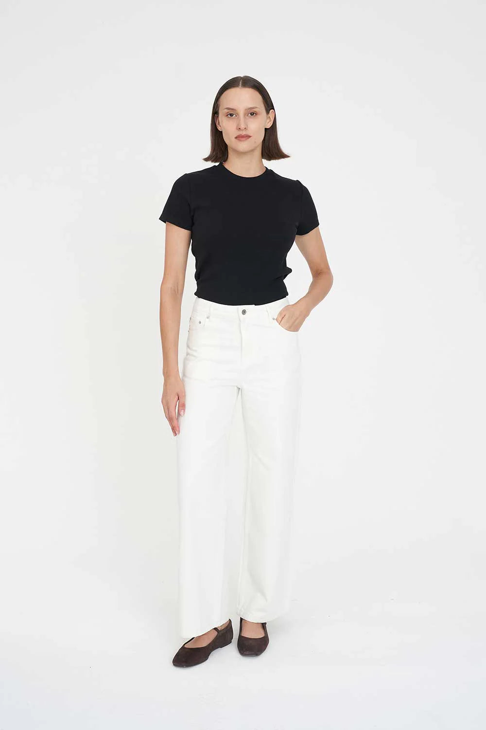 HUFFER STRAIGHT TALKER JEAN - WHITE - THE VOGUE STORE