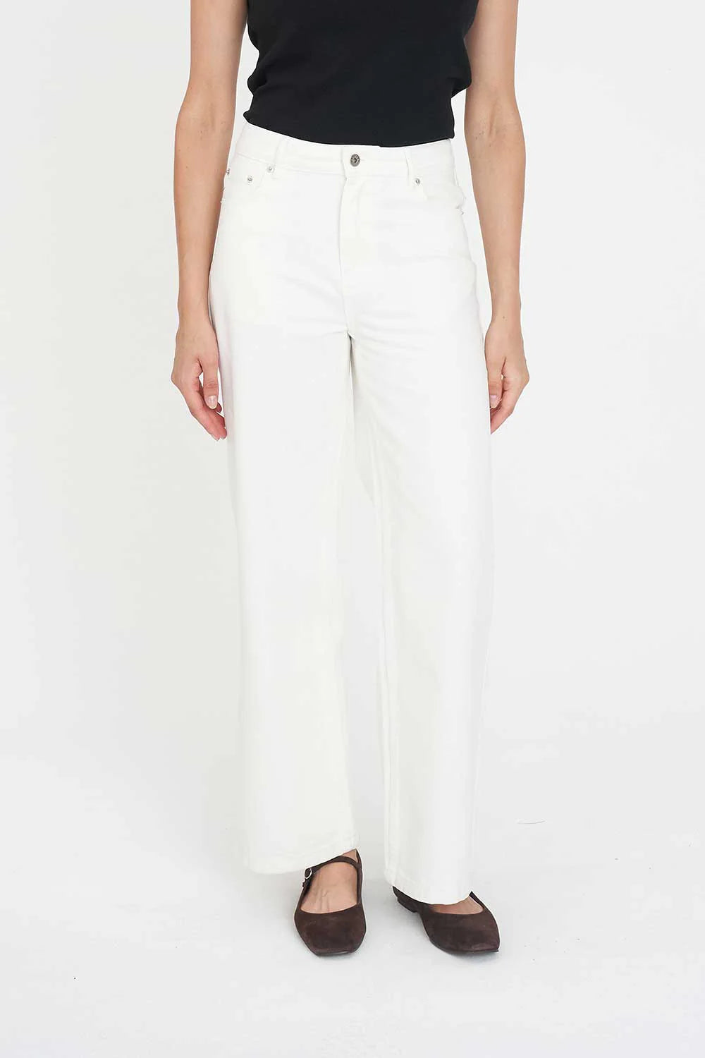 HUFFER STRAIGHT TALKER JEAN - WHITE - THE VOGUE STORE