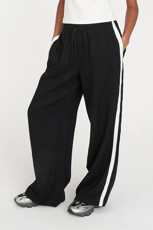 HUFFER OFF DUTY PANT - BLACK - THE VOGUE STORE