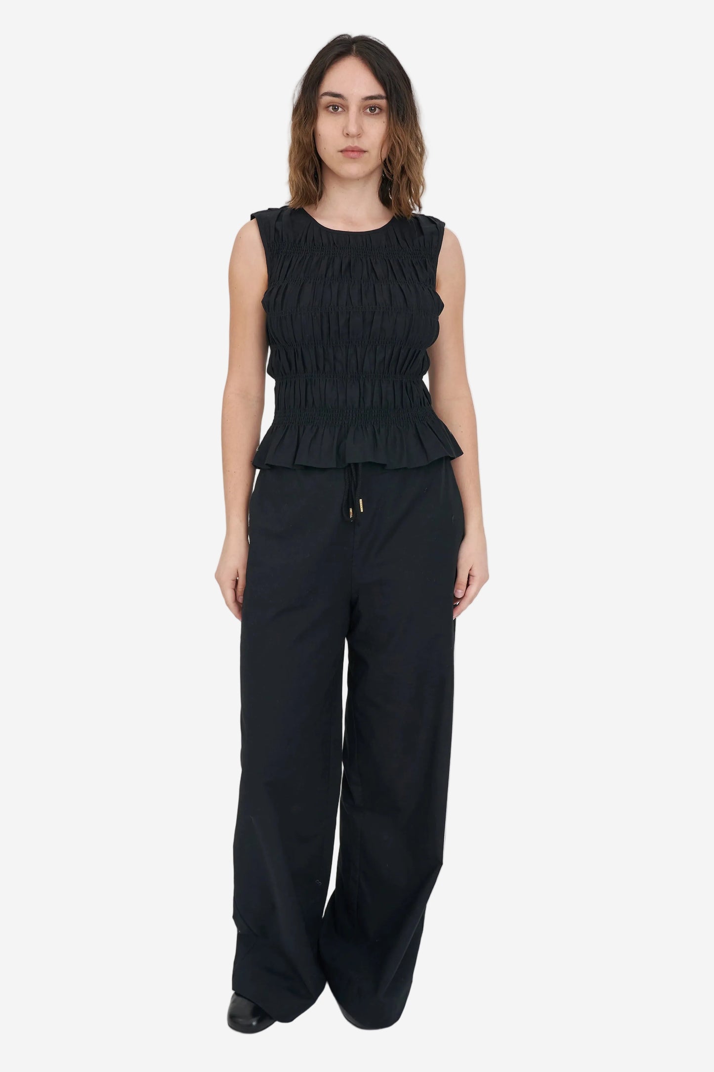 HUFFER LIN-IN SABINE PANT - BLACK - THE VOGUE STORE