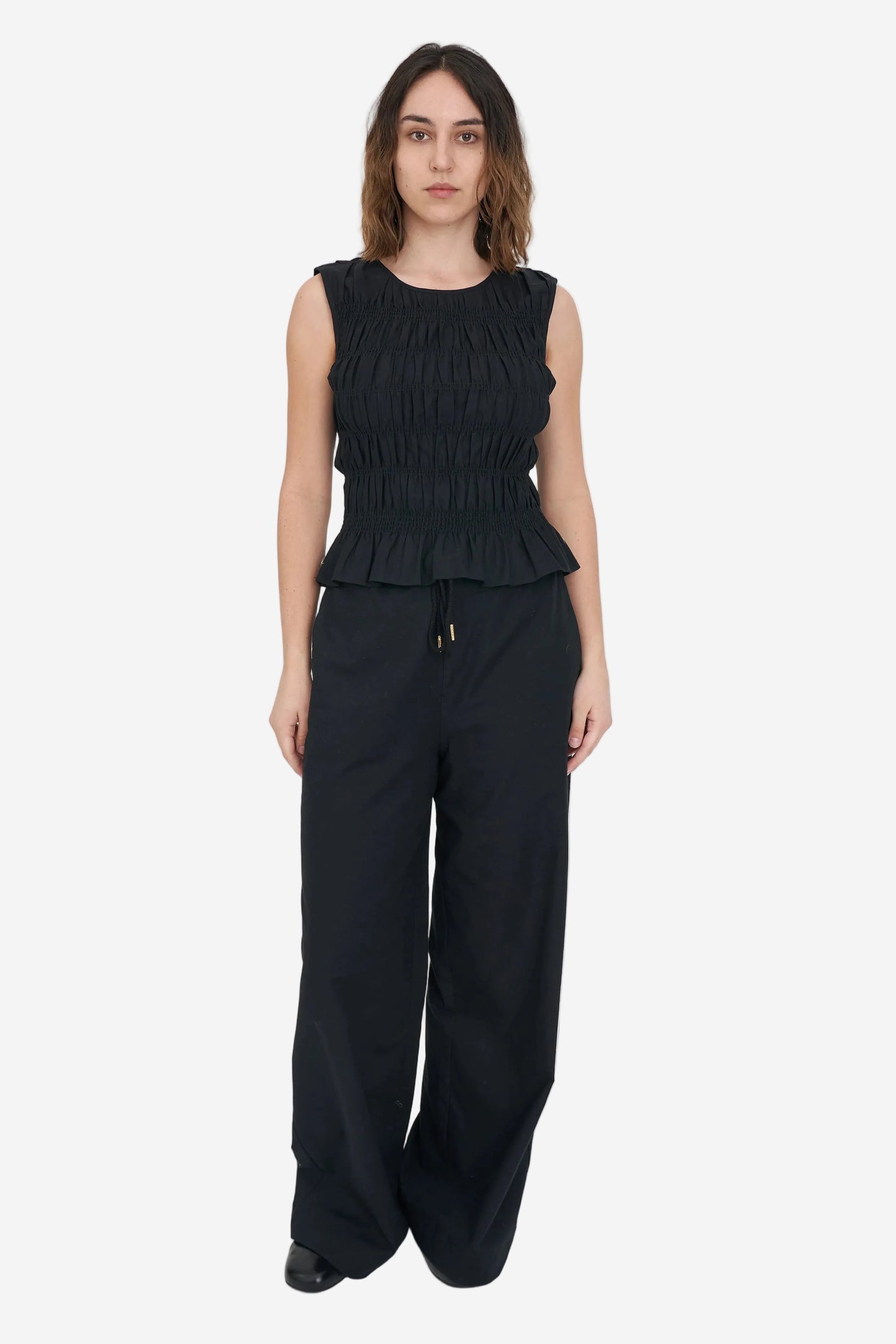 HUFFER LIN-IN BRIDGET TOP - BLACK - THE VOGUE STORE