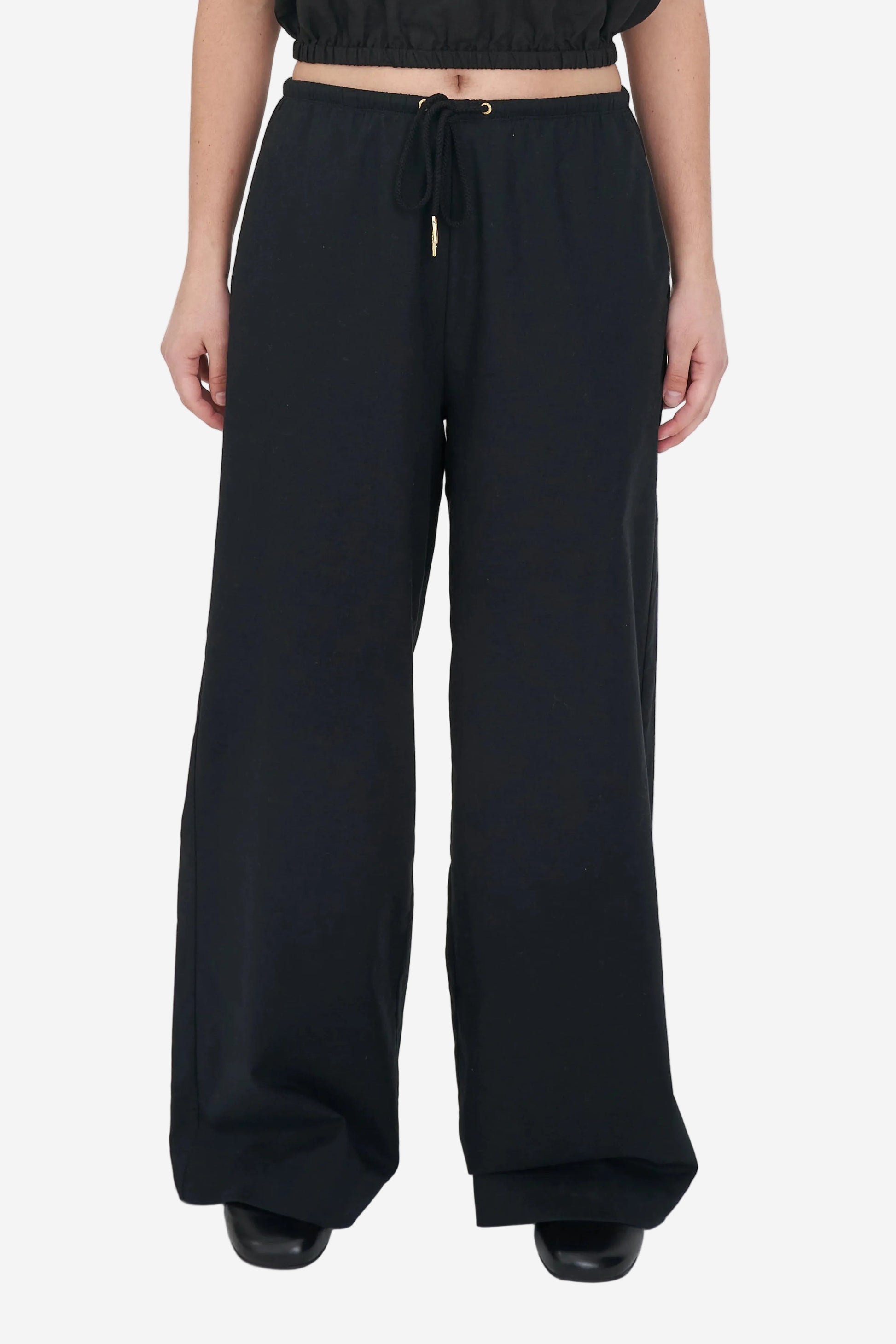 HUFFER LIN-IN SABINE PANT - BLACK - THE VOGUE STORE
