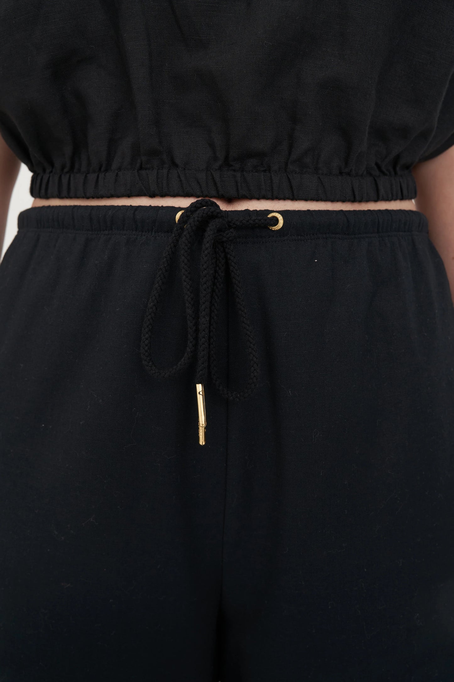 HUFFER LIN-IN SABINE PANT - BLACK - THE VOGUE STORE