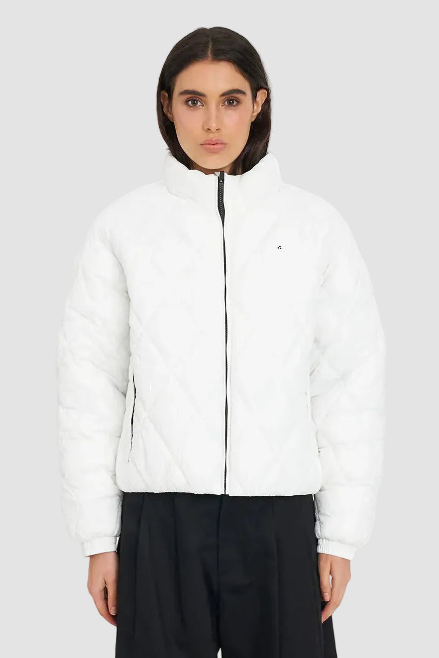 HUFFER QUILTED LOFT JACKET - WHITE - THE VOGUE STORE