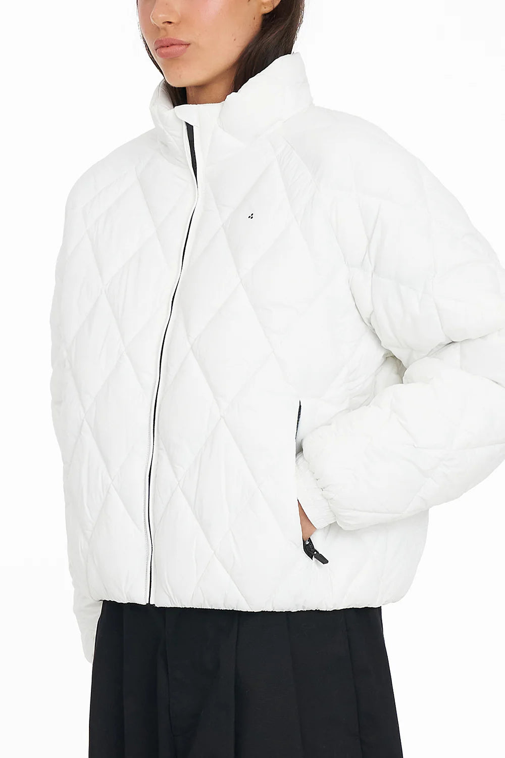 HUFFER QUILTED LOFT JACKET - WHITE - THE VOGUE STORE