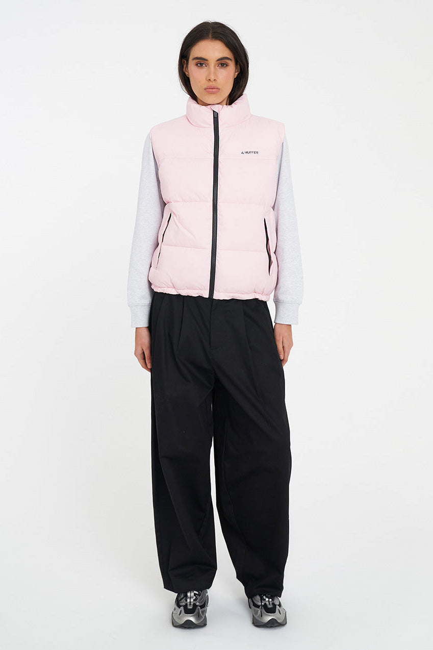 HUFFER WOMENS RIDER PUFFER VEST - PETAL - THE VOGUE STORE