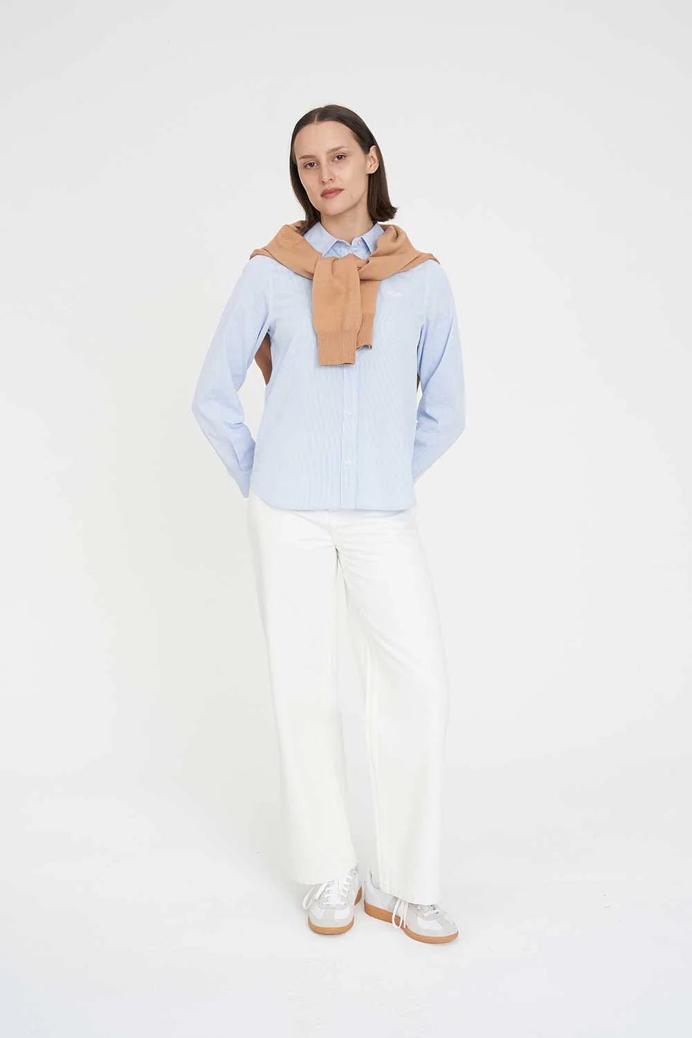 HUFFER CLASSIC OXFORD SHIRT - BLUE STRIPE - THE VOGUE STORE