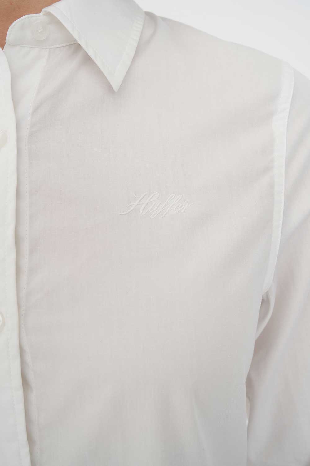 HUFFER CLASSIC BUTTON UP SHIRT - WHITE - THE VOGUE STORE