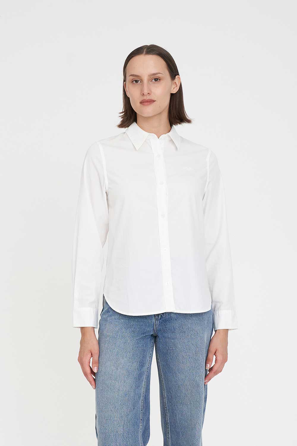 HUFFER CLASSIC BUTTON UP SHIRT - WHITE - THE VOGUE STORE