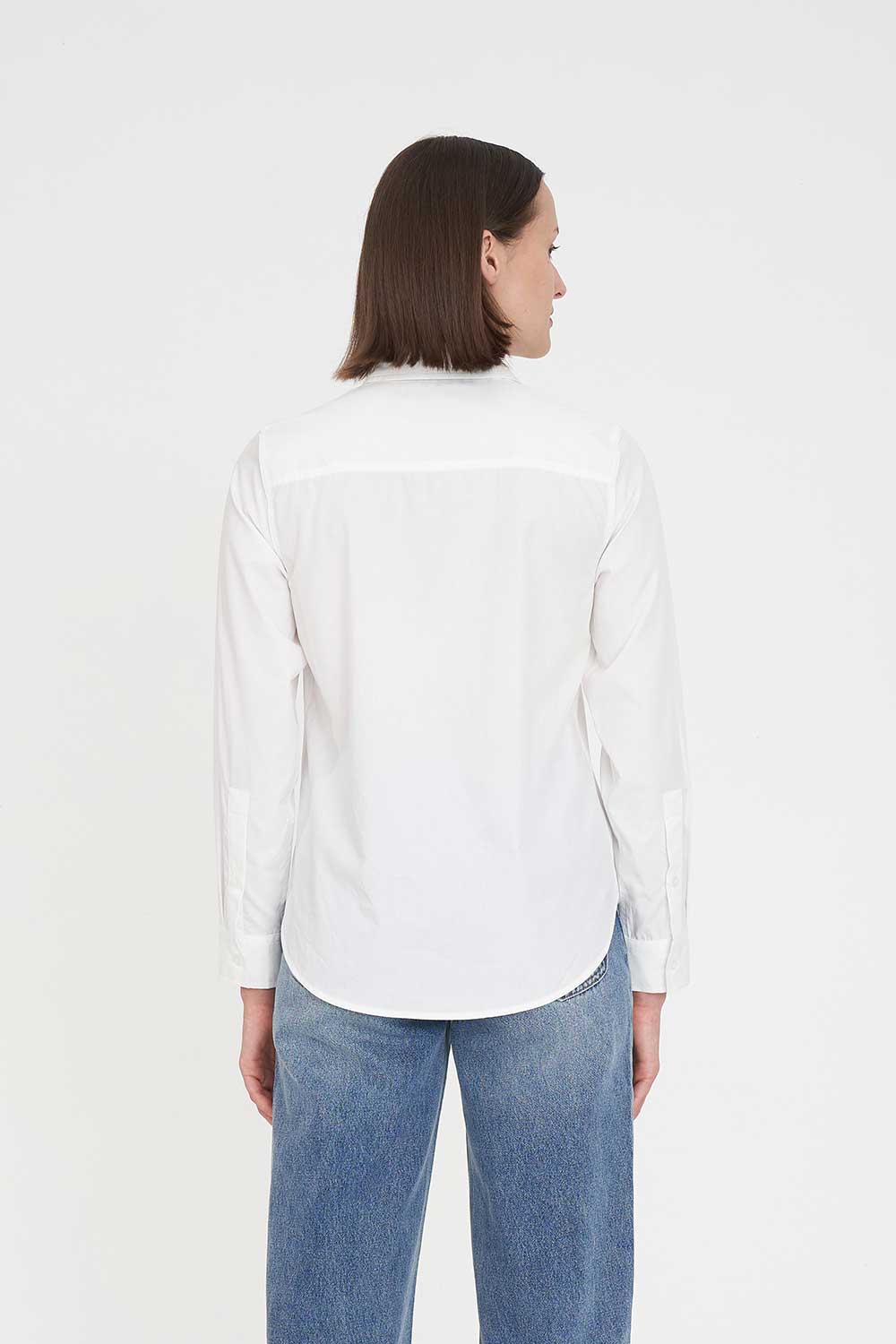 HUFFER CLASSIC BUTTON UP SHIRT - WHITE - THE VOGUE STORE