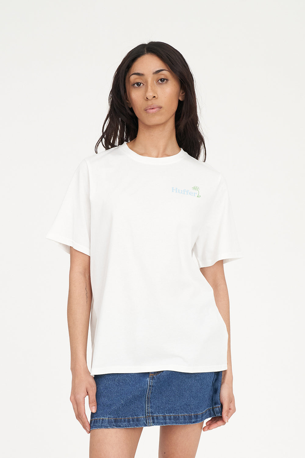 HUFFER CLASSIC TEE 170/MATISSE - CHALK - THE VOGUE STORE