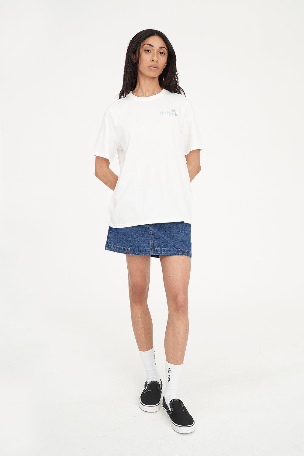 HUFFER CLASSIC TEE 170/MATISSE - CHALK - THE VOGUE STORE