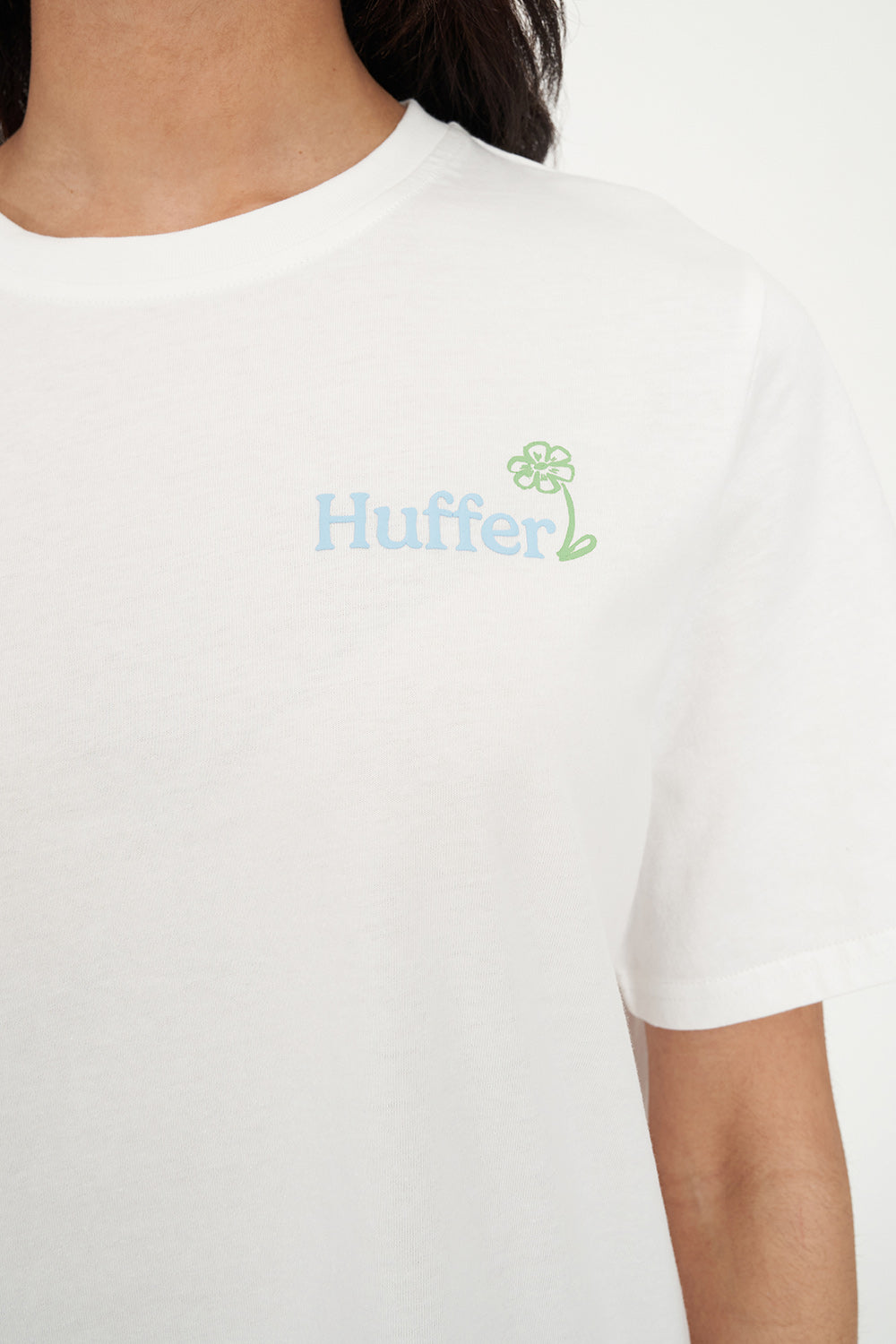 HUFFER CLASSIC TEE 170/MATISSE - CHALK - THE VOGUE STORE