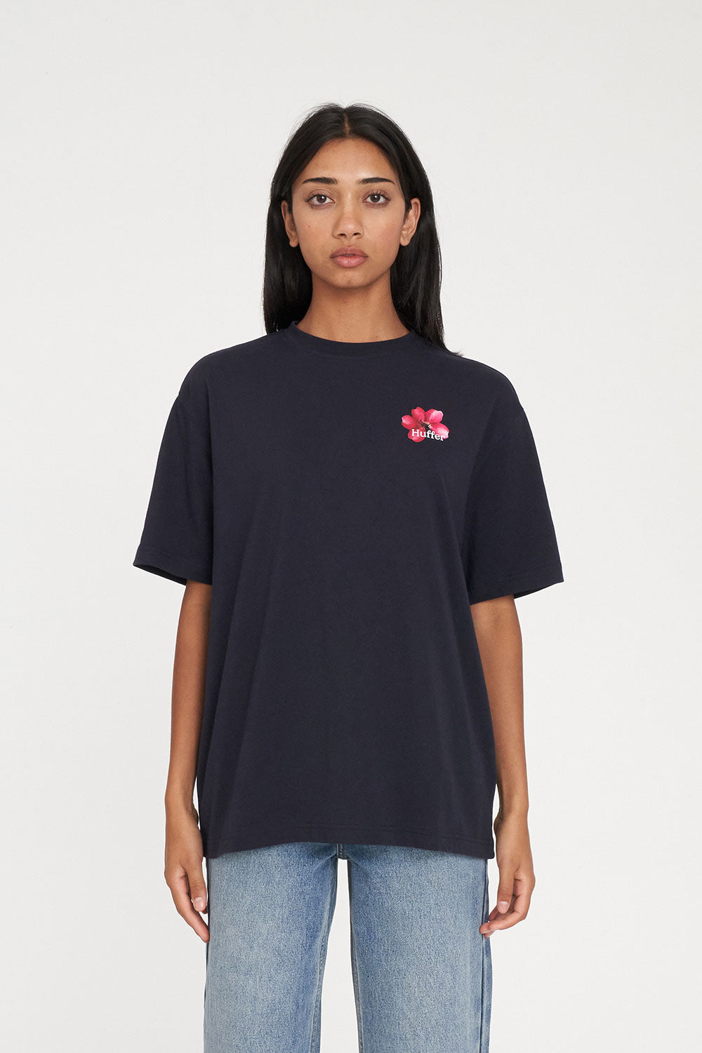 HUFFER RELAX TEE 190/ORCHARD - NAVY - THE VOGUE STORE
