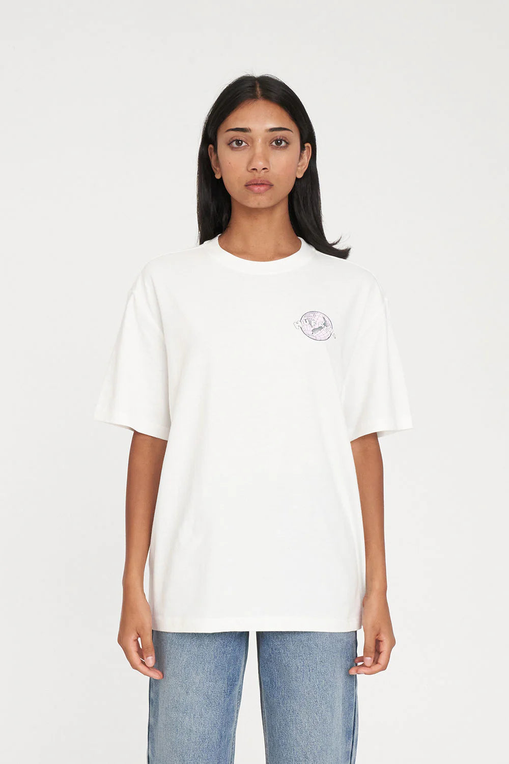 HUFFER RELAX TEE 220/FLIGHT PLAN - CHALK - THE VOGUE STORE