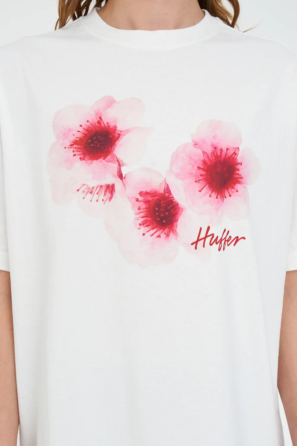 HUFFER RELAX TEE 220/RADIANT - CHALK - THE VOGUE STORE