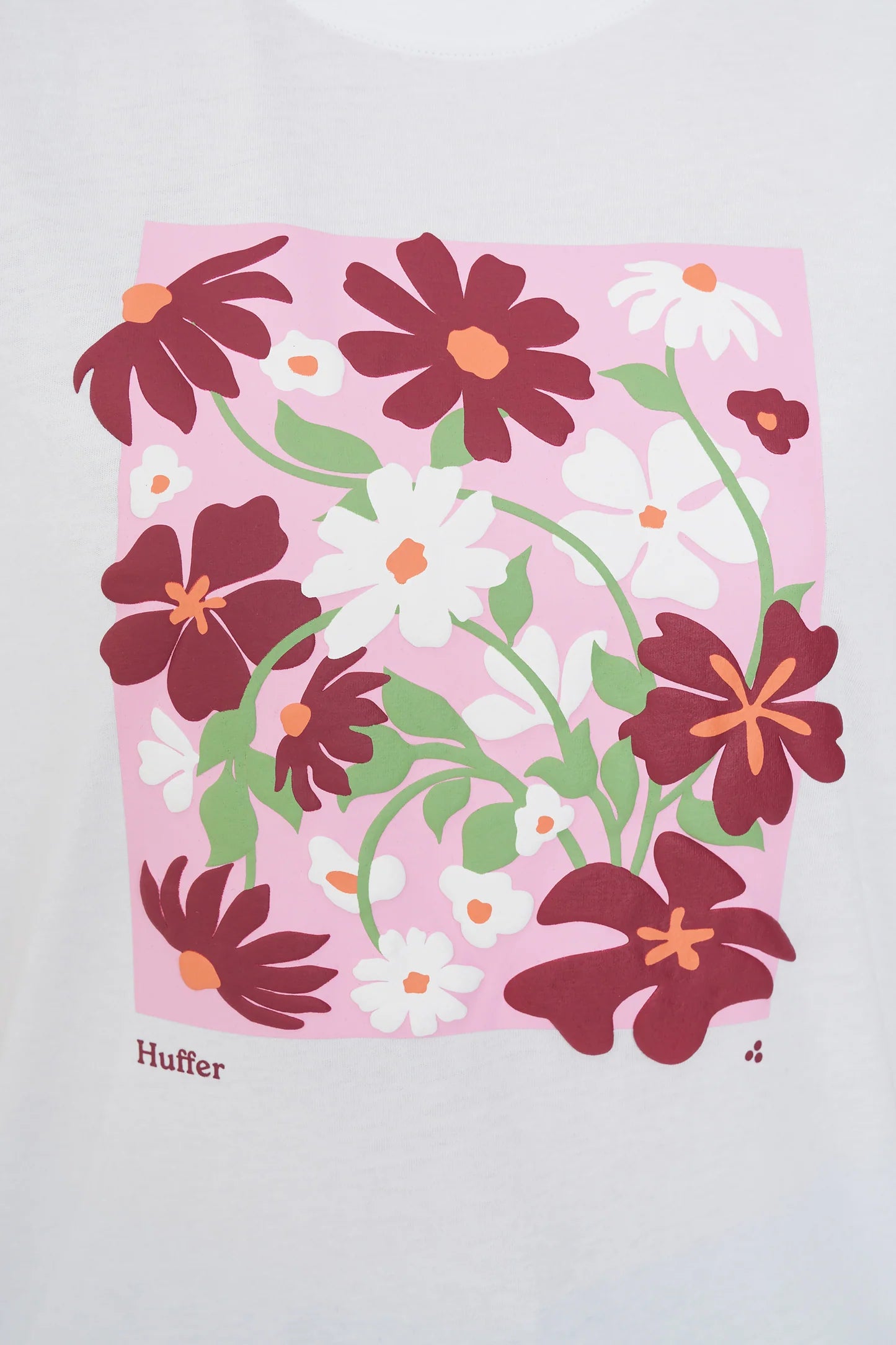 HUFFER CLASSIC TEE 170/FLOWER MARKET - WHITE - THE VOGUE STORE