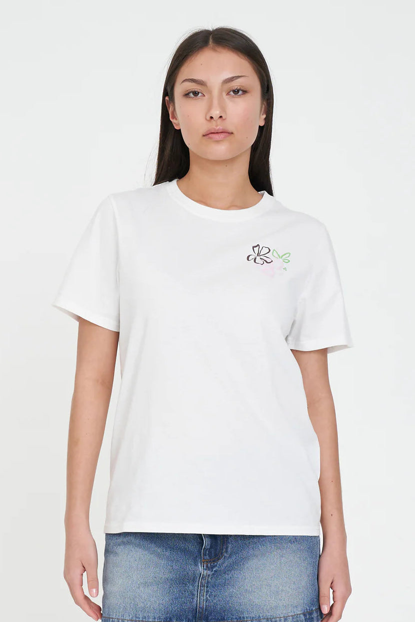 HUFFER CLASSIC TEE 170/DAZY - CHALK - THE VOGUE STORE