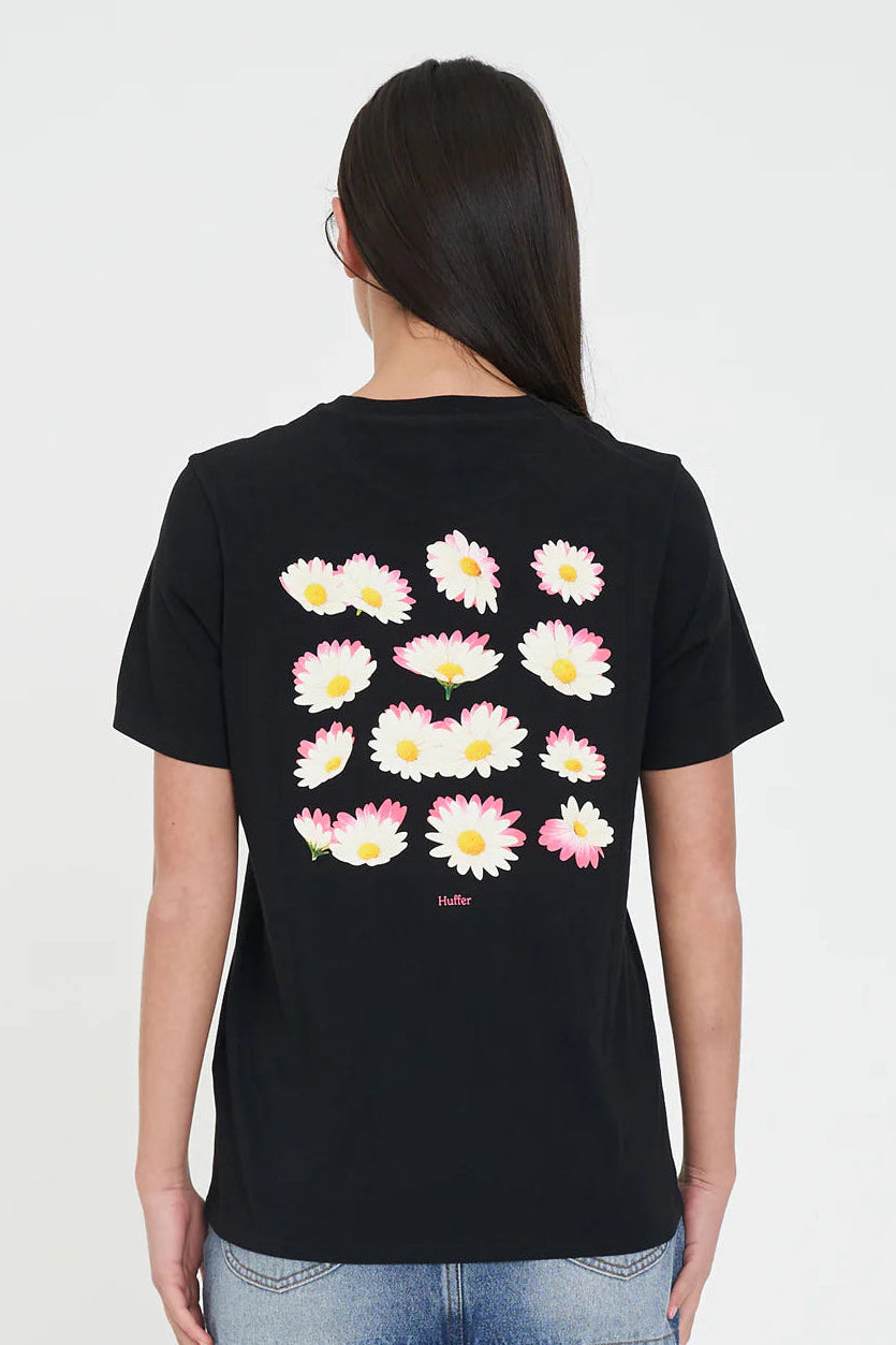 HUFFER CLASSIC TEE 170/COSMO - BLACK - THE VOGUE STORE