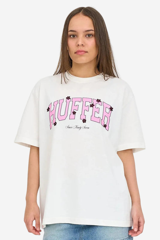 HUFFER RELAX TEE 220/IN BLOOM - CHALK - THE VOGUE STORE