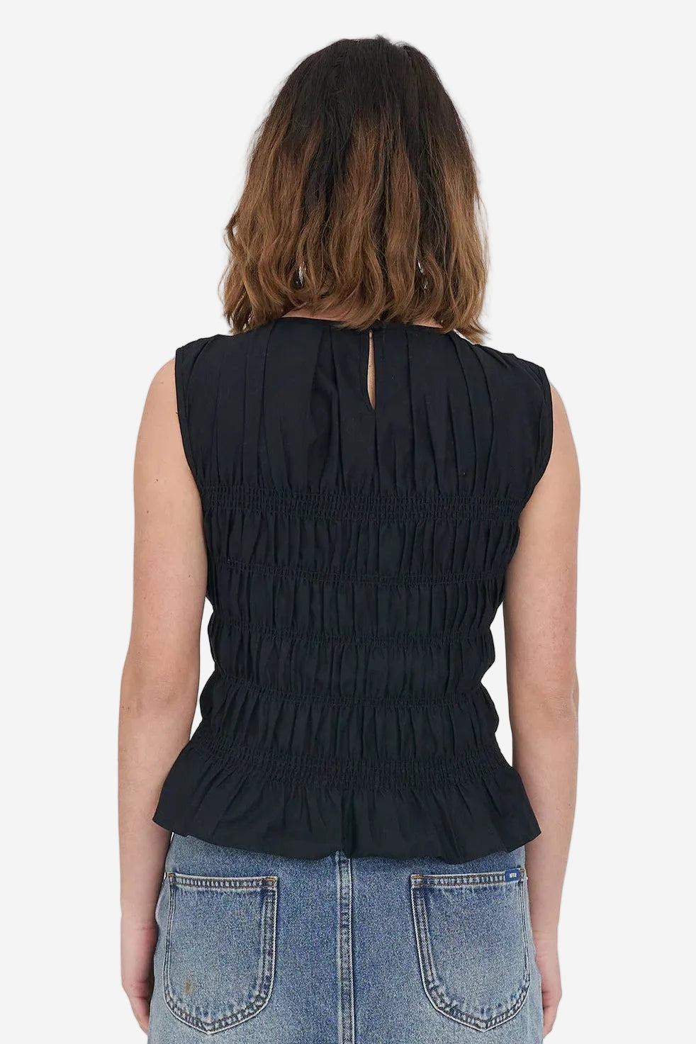 HUFFER LIN-IN BRIDGET TOP - BLACK - THE VOGUE STORE