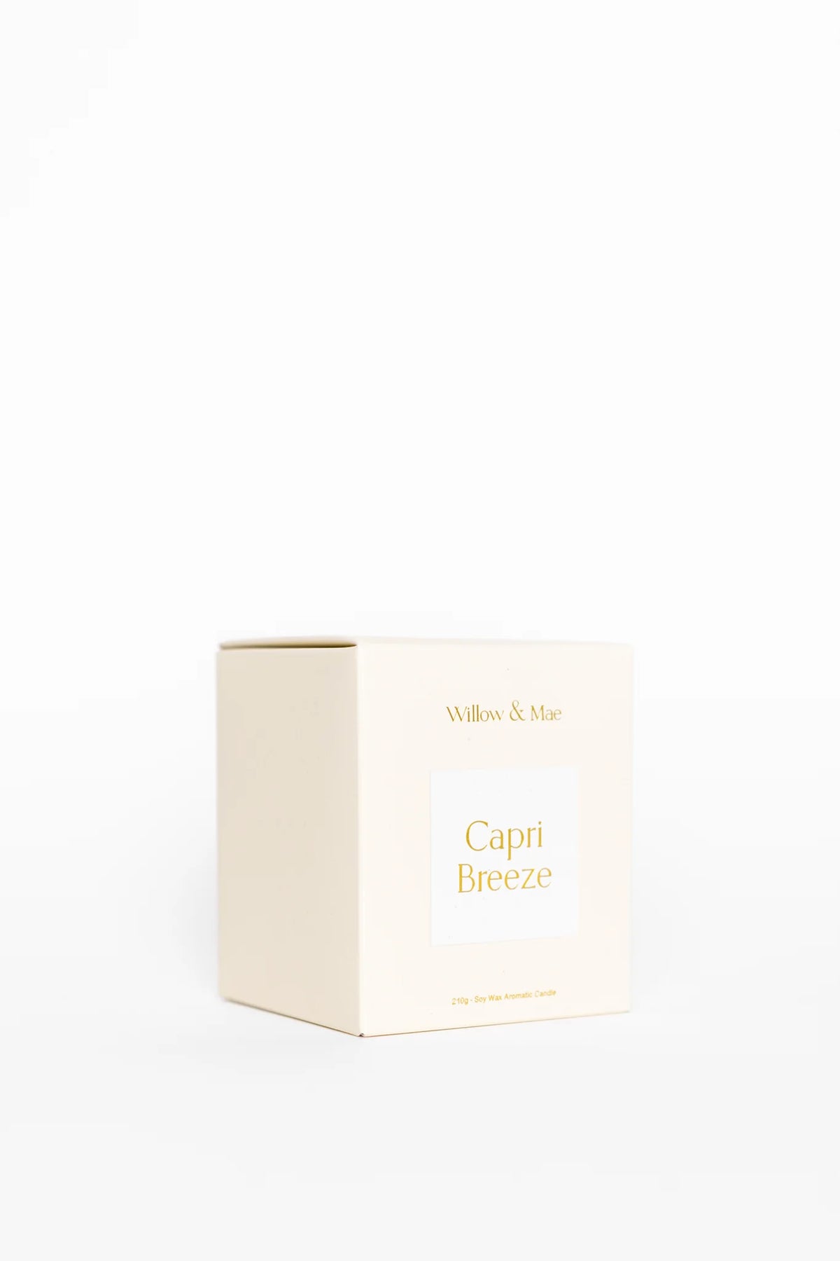 WILLOW & MAE CAPRI BREEZE IVORY 210G SOY CANDLE - THE VOGUE STORE
