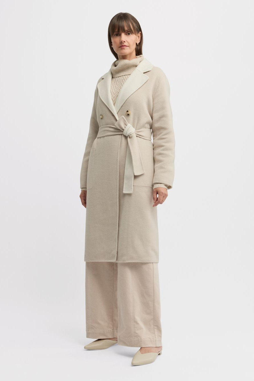 YARRA TRAIL TWAIN COAT - ALMOND/ECRU - THE VOGUE STORE