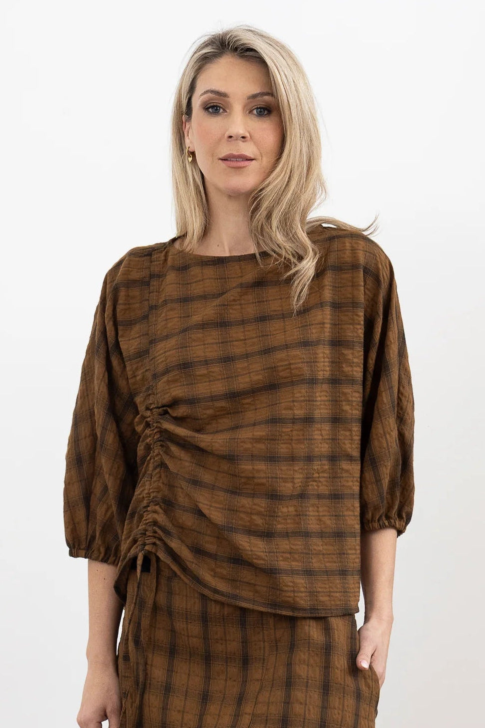 STYLE X LAB WHISPERING TOP - TAN - THE VOGUE STORE