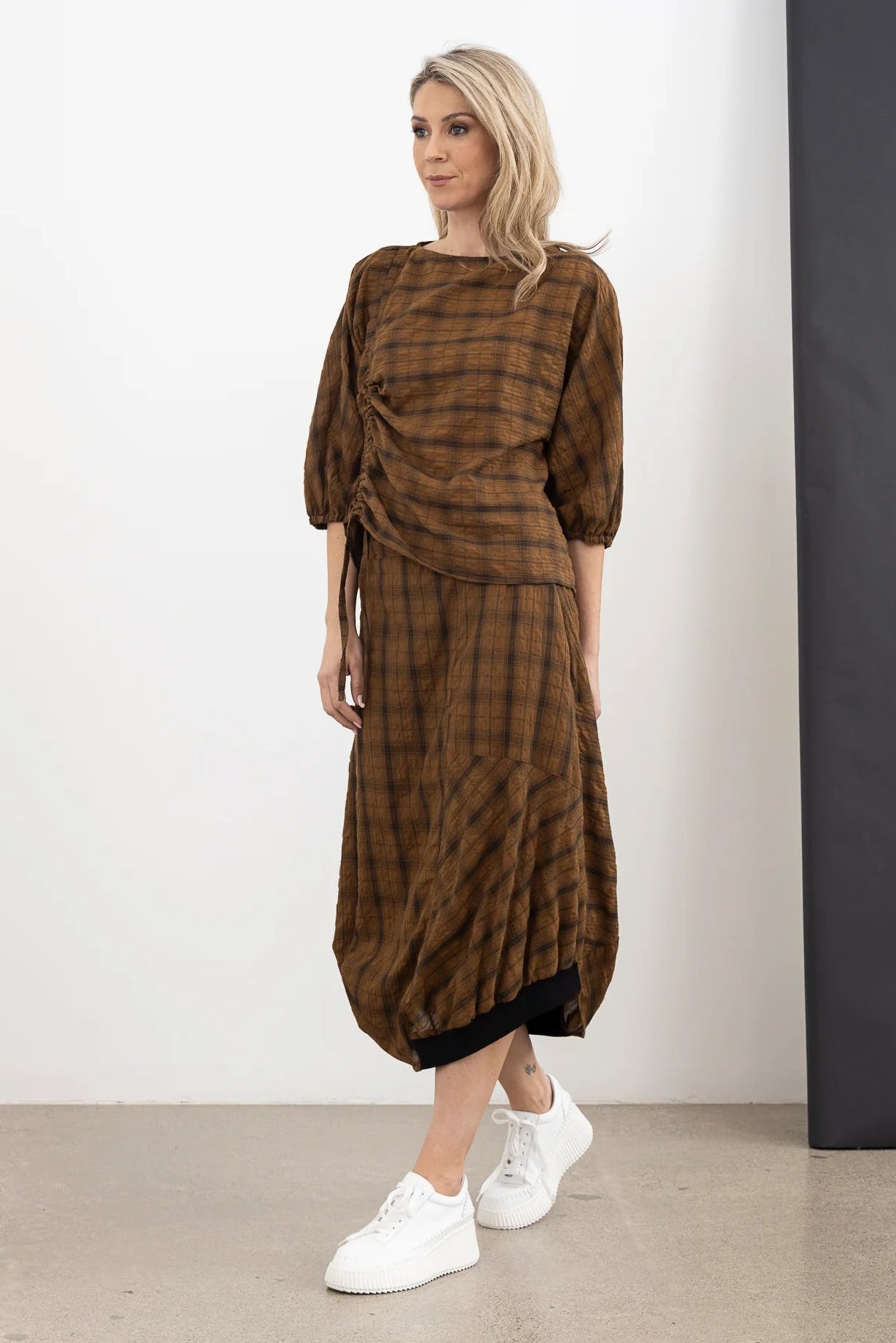 STYLE X LAB WHISPERING TOP - TAN - THE VOGUE STORE