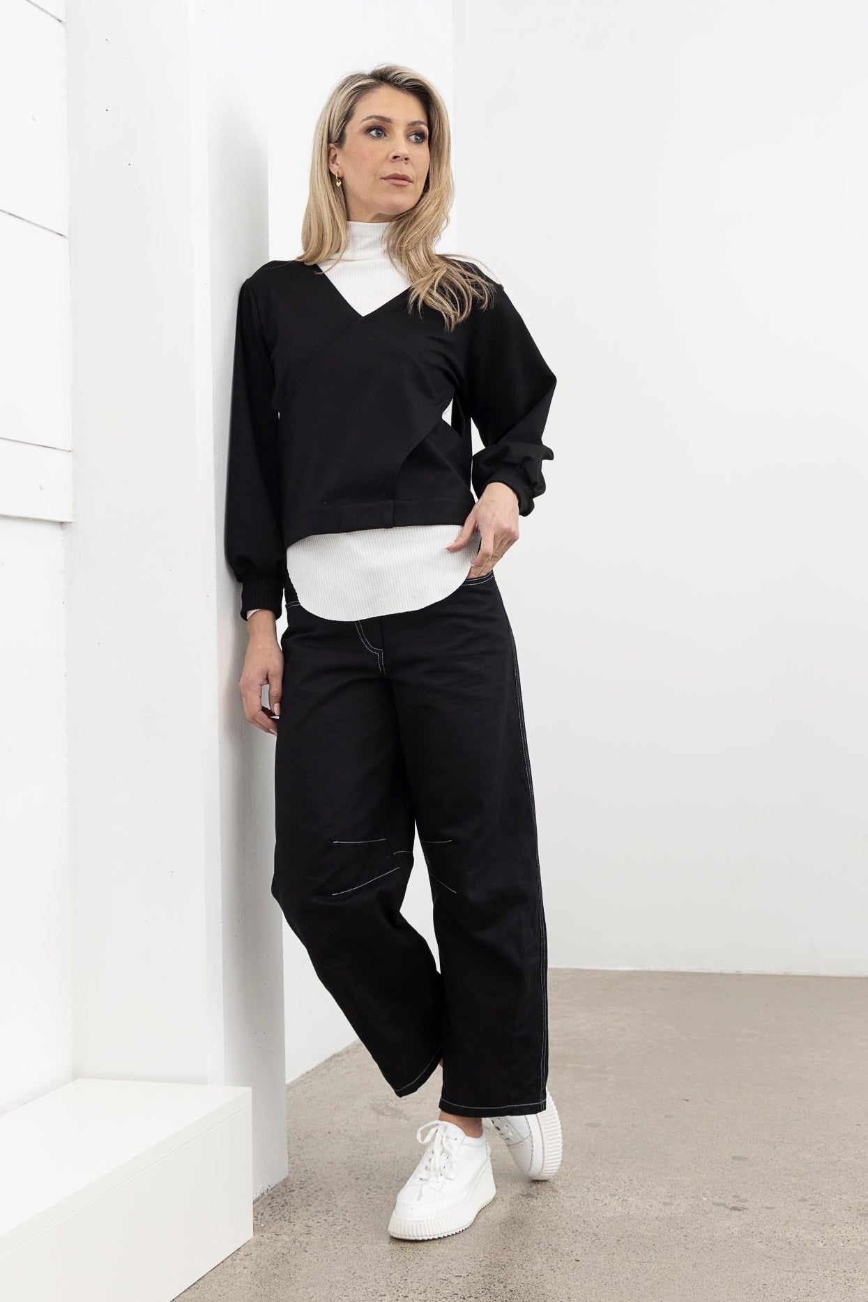 STYLE X LAB X TOP - BLACK - THE VOGUE STORE