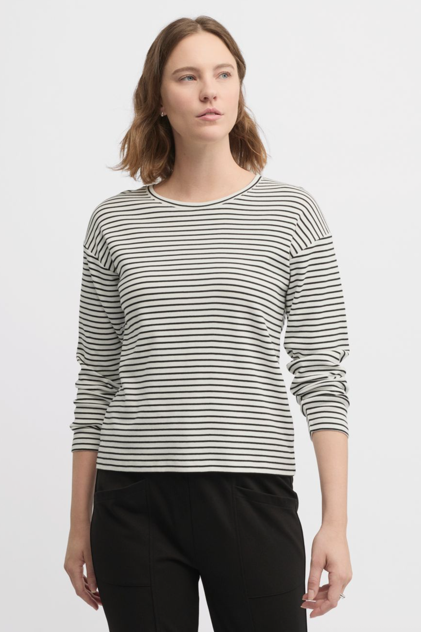 YARRA TRAIL DIVISION TEE - ECRU/BLACK - THE VOGUE STORE