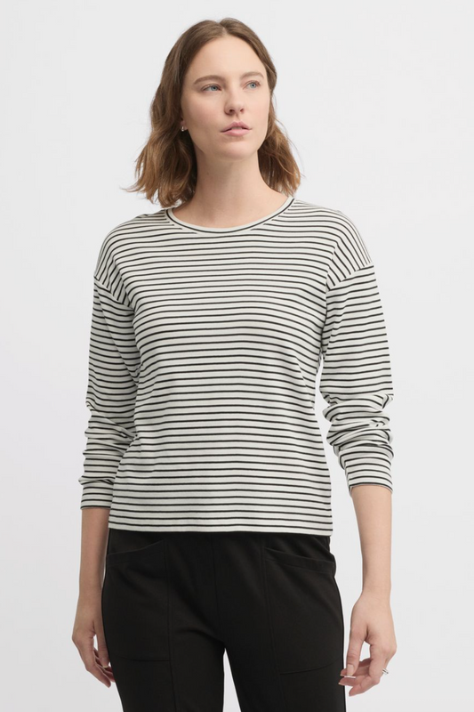 YARRA TRAIL DIVISION TEE - ECRU/BLACK - THE VOGUE STORE