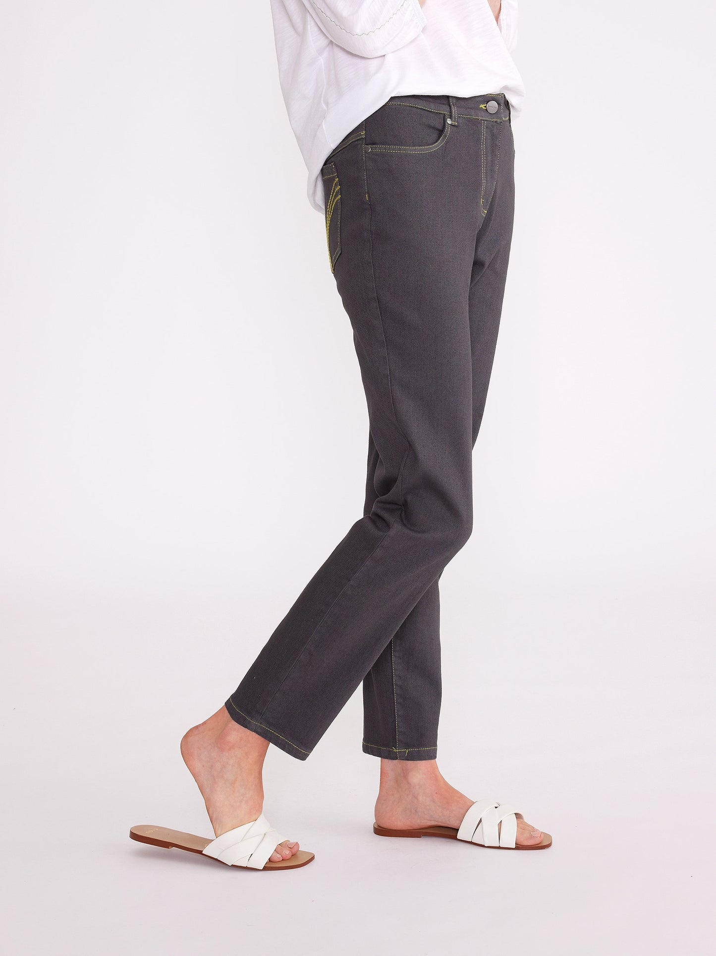 YARRA TRAIL CROPPED CHARCOAL JEAN - CHARCOAL - THE VOGUE STORE