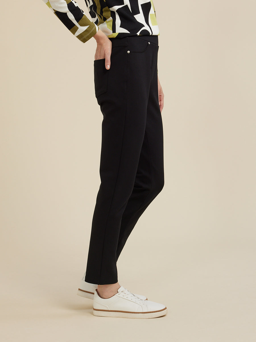YARRA TRAIL PULL ON SUPER STRETCH PANT - BLACK - THE VOGUE STORE