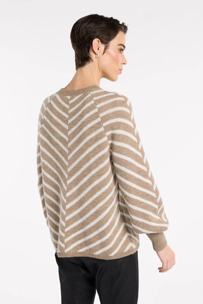 MARCO POLO CHEVRON STRIPE SWEATER - THE VOGUE STORE