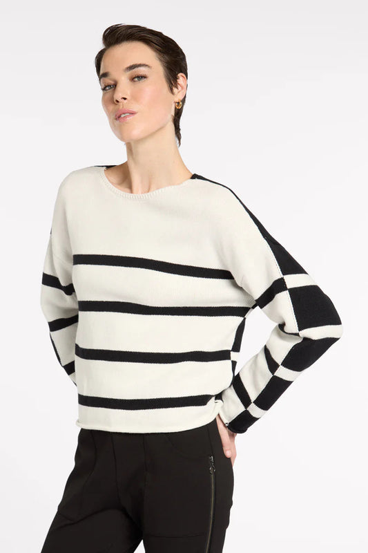MARCO POLO REVERSIBLE STRIPE KNIT - THE VOGUE STORE